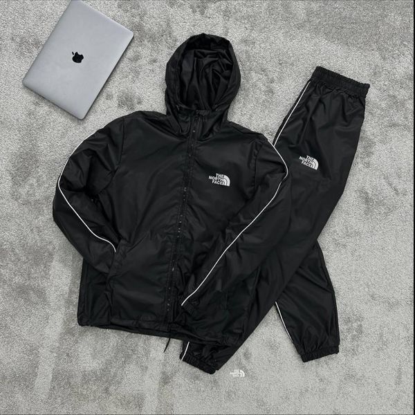 Мужской спортивный костюм The North Face из плащевки серый Комплект ТНФ с капюшоном на молнии Will-77 фото