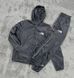 Мужской спортивный костюм The North Face из плащевки серый Комплект ТНФ с капюшоном на молнии Will-77 фото 1