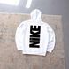 Мужское худи Nike с принтом белое Толстовка Найк с капюшоном Ads-388 фото 1