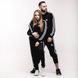 Парний спортивний костюм Adidas без капюшона чорний Комплект Адідас Мой-153 фото 1