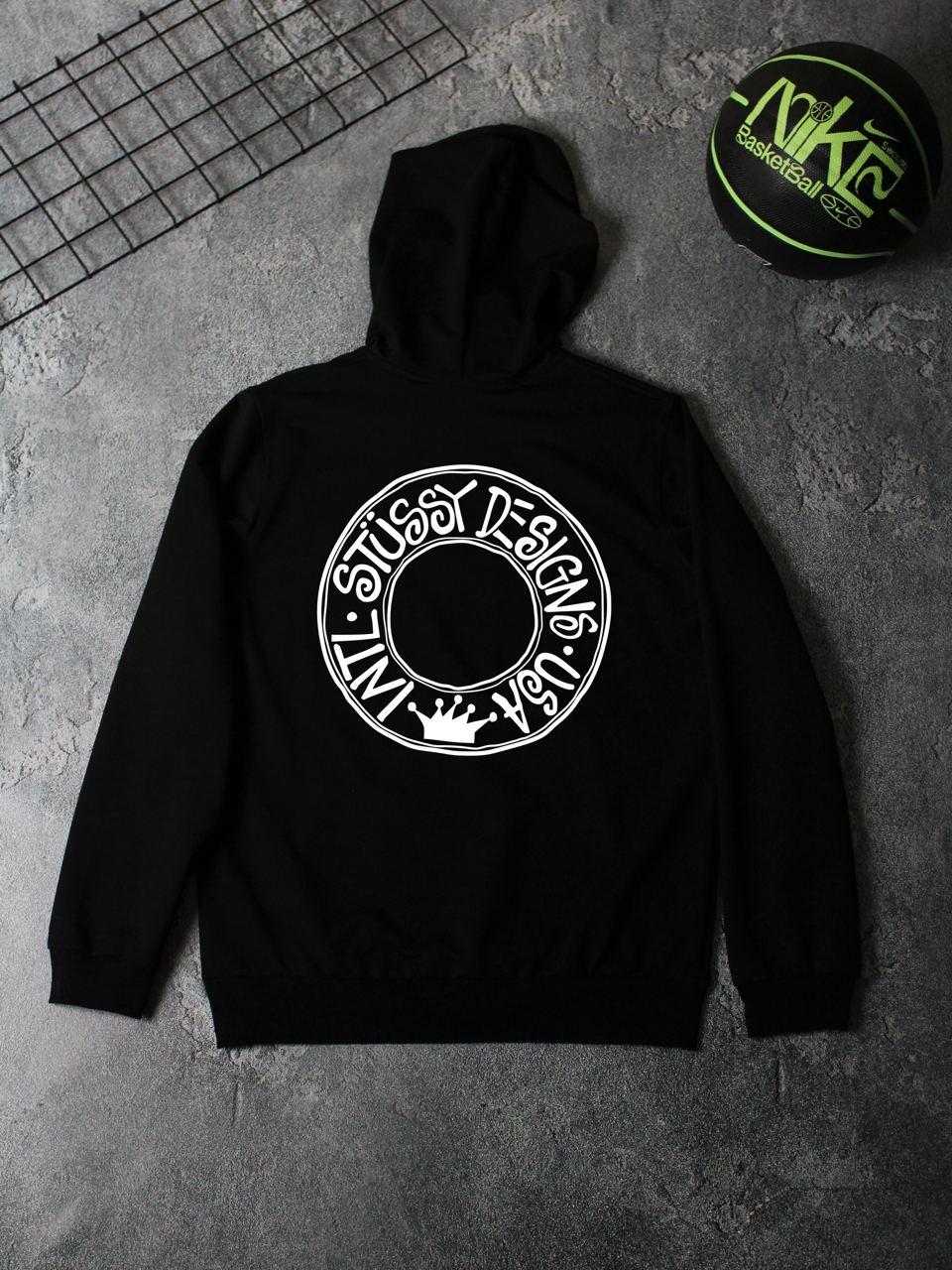 Мужское худи Stussy черное