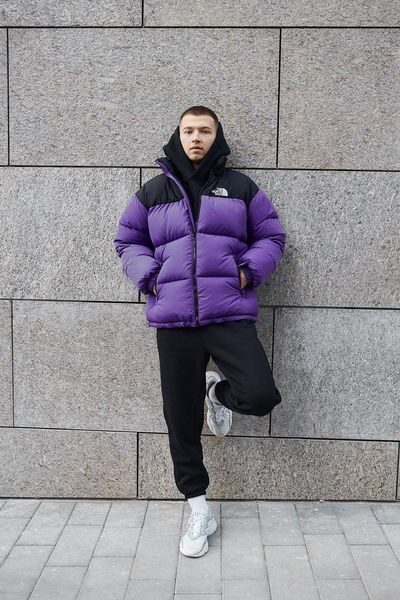 Чоловіча зимова куртка The North Face оверсайз фіолетова Пуховик Зе Норд Фейс Armo-TN3 2 фото