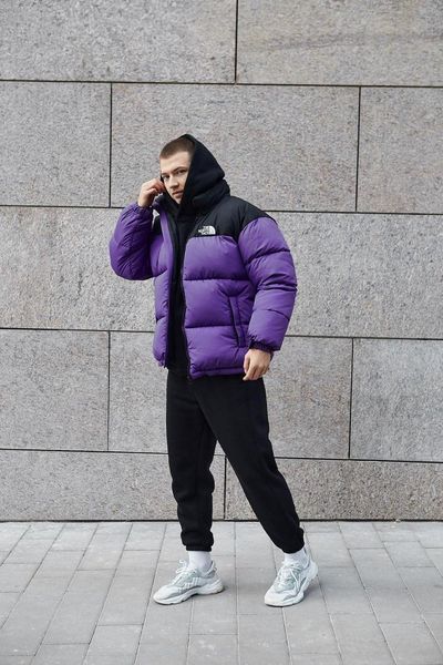 Чоловіча зимова куртка The North Face оверсайз фіолетова Пуховик Зе Норд Фейс Armo-TN3 2 фото