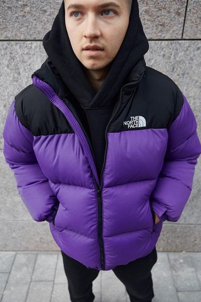 Чоловіча зимова куртка The North Face оверсайз фіолетова Пуховик Зе Норд Фейс Armo-TN3 2 фото