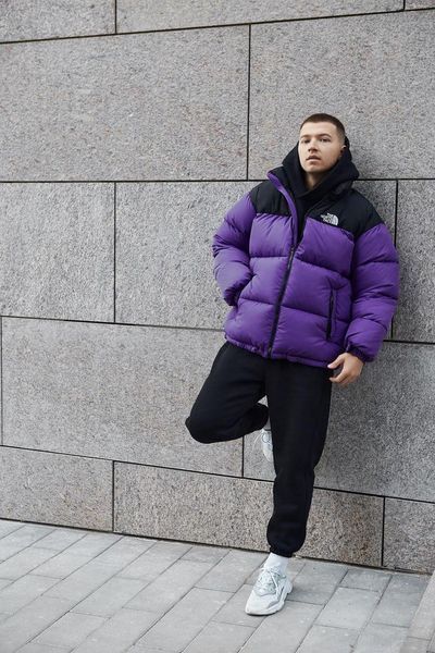 Чоловіча зимова куртка The North Face оверсайз фіолетова Пуховик Зе Норд Фейс Armo-TN3 2 фото