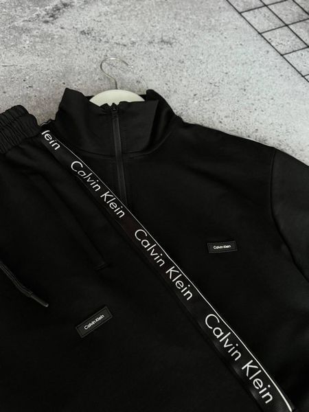 Мужской спортивный костюм Calvin Klein черный Комплект Кельвин Кляйн без капюшона Моло-62SW фото