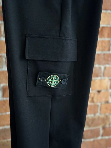 Мужской спортивный костюм Stone Island на молнии черный Комплект Стон Айленд с капюшоном Хар-237 фото