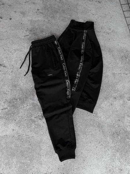 Мужской спортивный костюм Calvin Klein черный Комплект Кельвин Кляйн без капюшона Моло-62SW фото