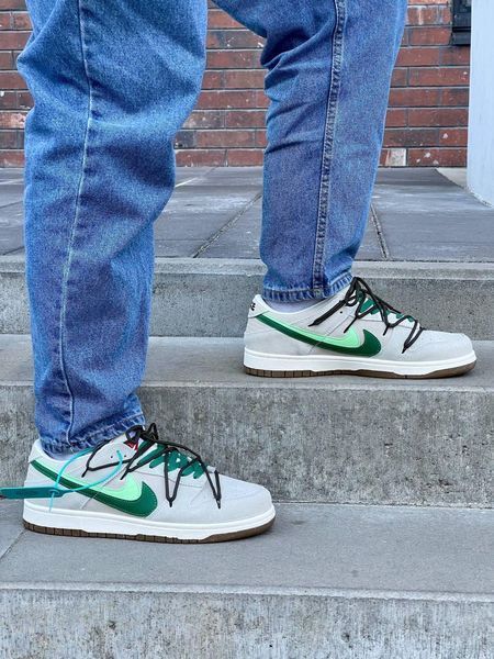 Чоловічі кросівки Nike SB Dunk Low SE 85 Double Swoosh замшеві сірі Найк Данк Дабл Свуш Las-1084 фото