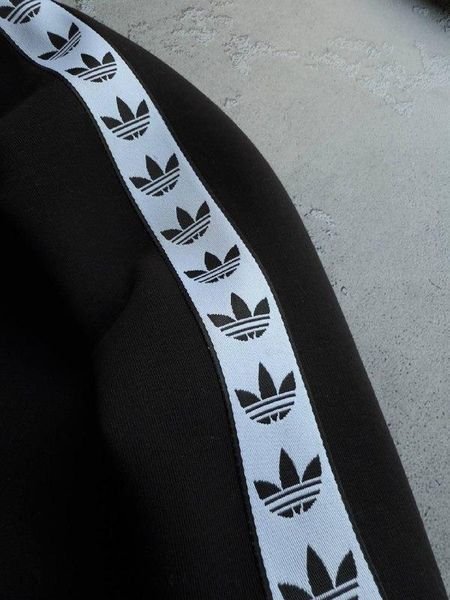 Мужской зимний спортивный костюм Adidas без капюшона черный Комплект Адидас Хар-697 фото