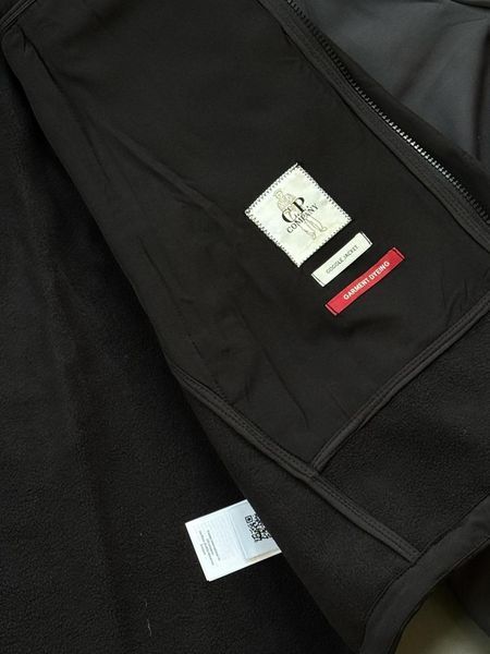Чоловіча куртка C.P. Company Soft Shell з капюшоном чорна Вітровка Сі Пі Компані весняна осіння Slav-art1301 фото