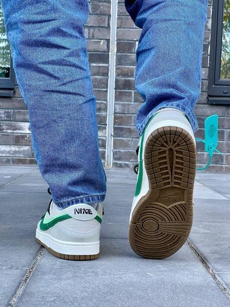 Чоловічі кросівки Nike SB Dunk Low SE 85 Double Swoosh замшеві сірі Найк Данк Дабл Свуш Las-1084 фото