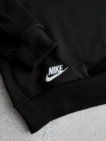 Чоловічий спортивний оверсайз костюм Nike Big Swoosh чорний Комплект Найк Біг Свуш Худі Штани Хар-586 фото
