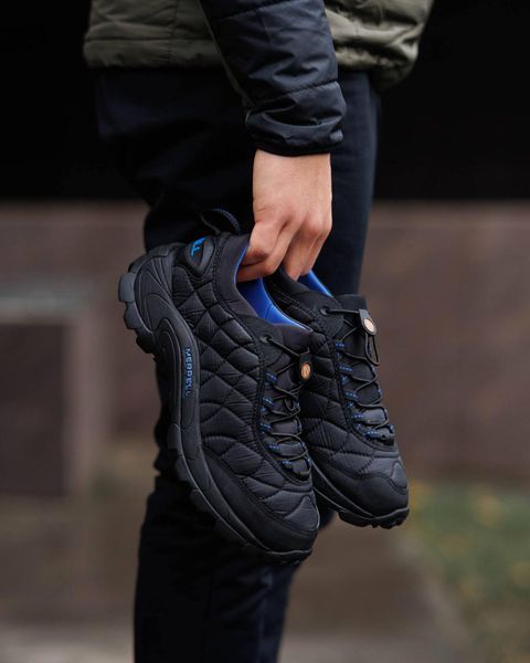 Чоловічі зимові кросівки Merrell Ice Cap Moc II Black Blue чорні Pow-MR020 фото