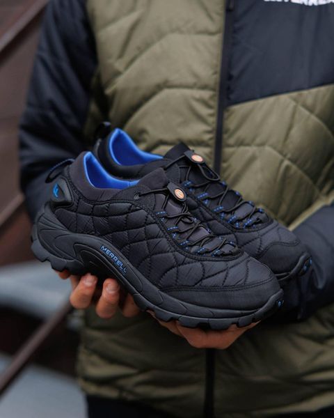 Чоловічі зимові кросівки Merrell Ice Cap Moc II Black Blue чорні Pow-MR020 фото