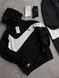 Чоловічий спортивний оверсайз костюм Nike Big Swoosh чорний Комплект Найк Біг Свуш Худі Штани Хар-586 фото 2