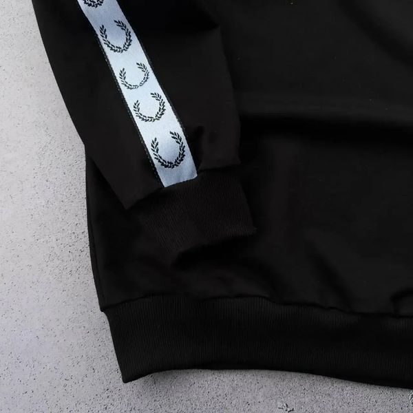 Мужской спортивный костюм Fred Perry с лампасами черный Комплект Фред Перри Свитшот Штаны Хар-515 фото