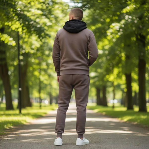 Чоловічий зимовий спортивний костюм The North Face бежевий флісовий Комплект Зе Норт Фейс плюшевий Will-Т0098 фото