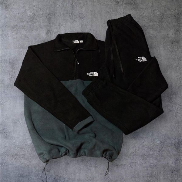 Чоловічий зимовий спортивний костюм The North Face чорно-білий флісовий Комплект ТНФ плюшевий Will-Т0075 фото