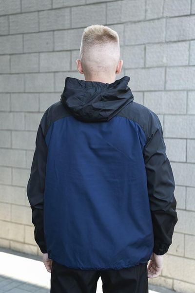 Чоловічий анорак Nike чорний з синім Вітровка Найк весняна осіння Intr-1589975696 фото