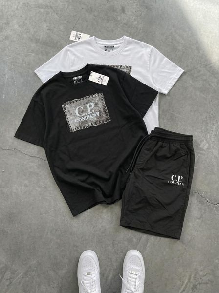 Чоловічий літній костюм C.P. Company Label чорний Ads-700 фото