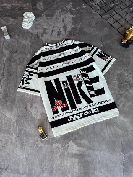Мужская оверсайз Футболка Nike белая с логотипом хлопковая Тенниска Найк Моло-12-3R фото