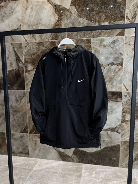 Мужской Анорак Nike черный Ветровка Найк демисезонная Моло-Nik12 фото