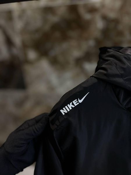 Мужской Анорак Nike черный Ветровка Найк демисезонная Моло-Nik12 фото