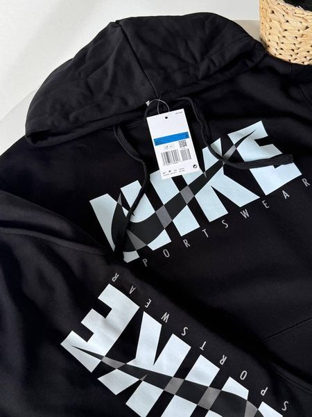 Чоловічий зимовий спортивний костюм Nike чорний Комплект Найк тринитка з начосом Гла-161 фото