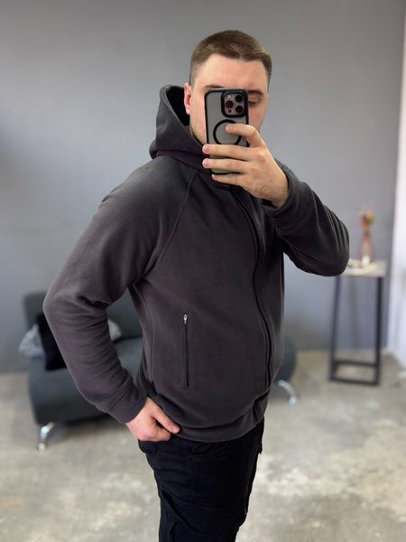 Чоловіча зимова флісова кофта фліска чорна Rap-RD572 фото