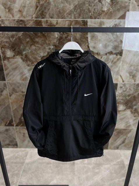 Мужской Анорак Nike черный Ветровка Найк демисезонная Моло-Nik12 фото