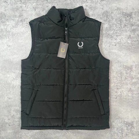 Мужская жилетка Fred Perry без капюшона черная Безрукавка Фред Перри весенняя осенняя Will-37 фото