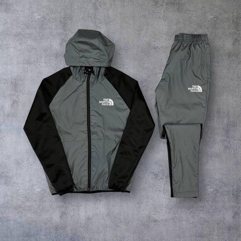 Мужской спортивный костюм The North Face на плащевке серый Комплект ТНФ с капюшоном Will-119 фото