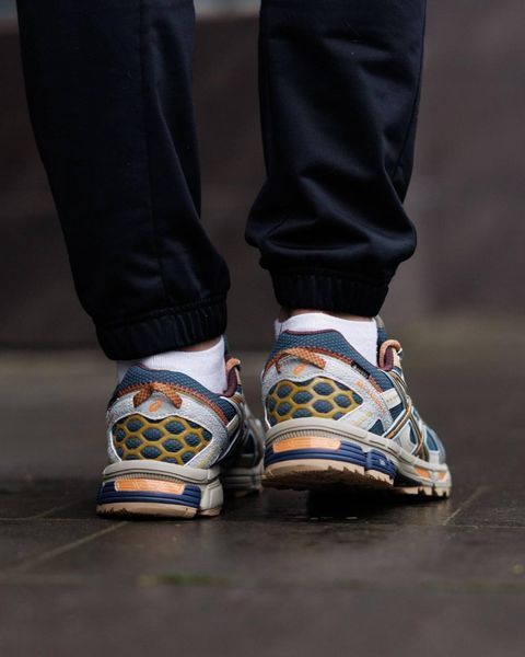 Чоловічі зимові кросівки Asics Gel Kahana 8 Gore-Tex Blue Khaki сині з хакі Асікс термо Pow-AS042 фото