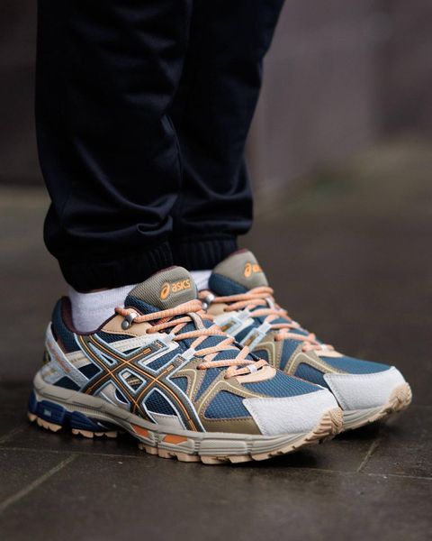 Чоловічі зимові кросівки Asics Gel Kahana 8 Gore-Tex Blue Khaki сині з хакі Асікс термо Pow-AS042 фото