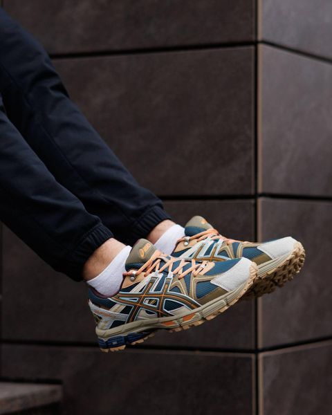 Чоловічі зимові кросівки Asics Gel Kahana 8 Gore-Tex Blue Khaki сині з хакі Асікс термо Pow-AS042 фото