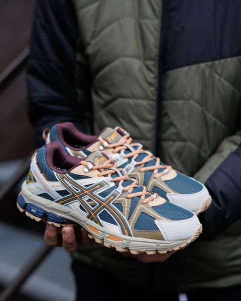 Чоловічі зимові кросівки Asics Gel Kahana 8 Gore-Tex Blue Khaki сині з хакі Асікс термо Pow-AS042 фото