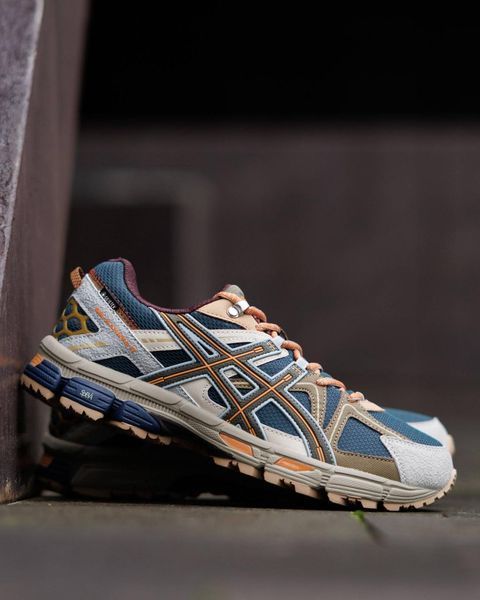 Чоловічі зимові кросівки Asics Gel Kahana 8 Gore-Tex Blue Khaki сині з хакі Асікс термо Pow-AS042 фото