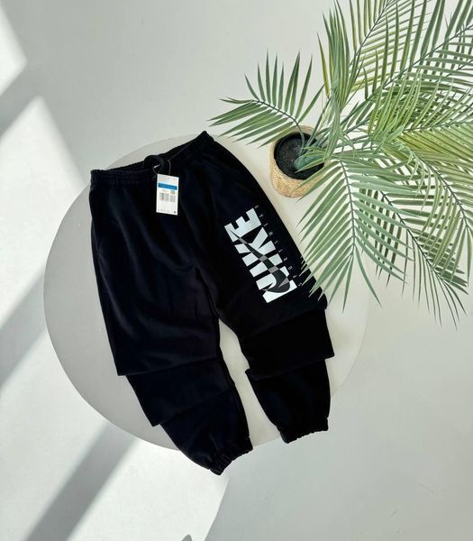 Чоловічий зимовий спортивний костюм Nike чорний Комплект Найк тринитка з начосом Гла-161 фото