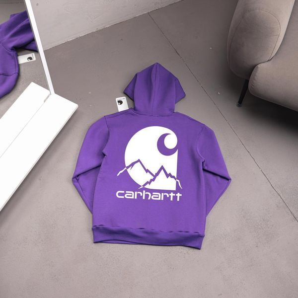 Чоловіче зимове худі Carhartt з капюшоном бежеве Толстовка Кархарт Ads-489 фото