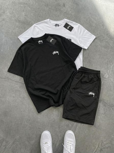 Мужской летний костюм Stussy graffiti белый Ads-671 фото