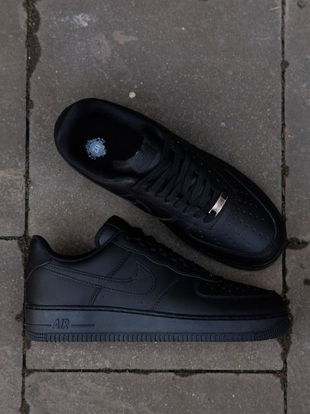 Чоловічі кросівки Nike Air Force 1 Low '07 чорні Pow-NK329 (коп2) фото