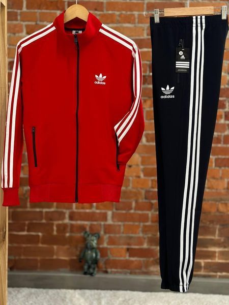 Чоловічий костюм Adidas без капюшона чорний Комплект Адідас Кофта на змійці Штани Мой-51 4 фото