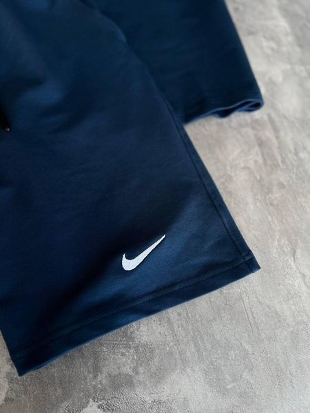 Мужской летний костюм Nike Футболка Шорты синий комплект Найк моло-34-305 фото