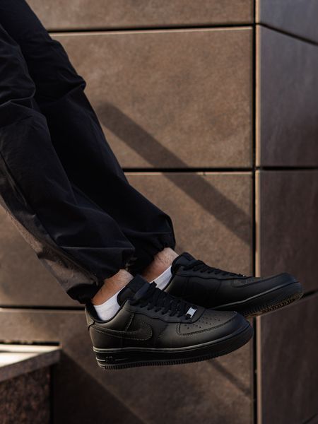 Чоловічі кросівки Nike Air Force 1 Low '07 чорні Pow-NK329 (коп2) фото