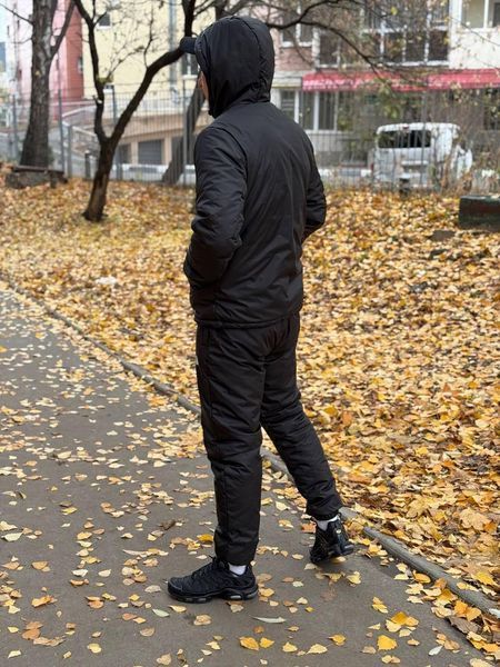 Чоловічий зимовий спортивний костюм The North Face чорний Комплект ТНФ на плащівці Sta-255 фото