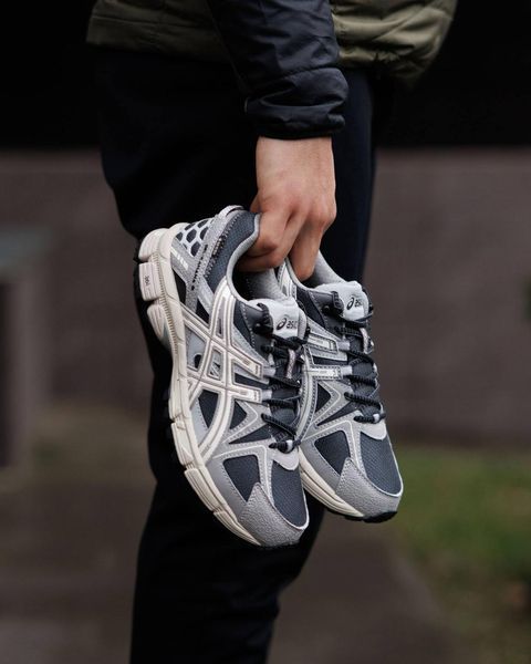 Мужские зимние кроссовки Asics Gel Kahana 8 Gore-Tex White Blue белые с синим Ассикс термо Pow-AS043 фото