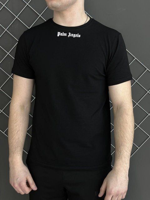 Мужская футболка Palm Angels черная Тенниска Палм Ангелс Intr-9838746997\Мой-139 фото