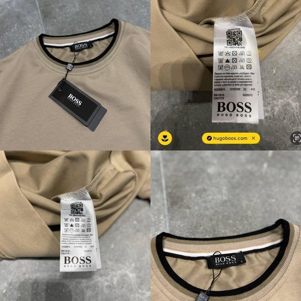 Чоловічий світшот Hugo Boss бежевий Кофта Хьюго Босс без капюшона Моло-LC43 фото