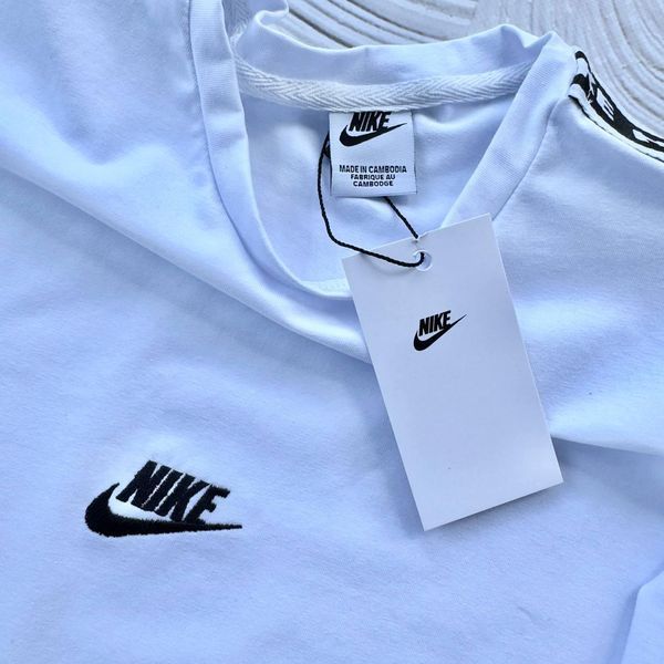 Чоловічий літній костюм Nike Футболка Шорти Кепка білий Комплект Найк Хар-434 фото